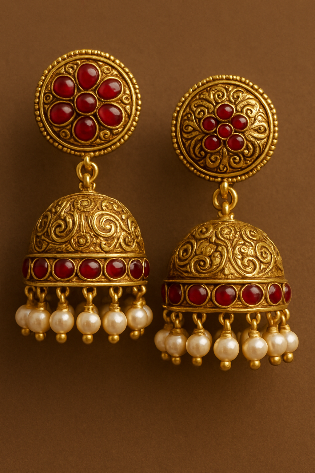 Indian Jhumka Golden - testing