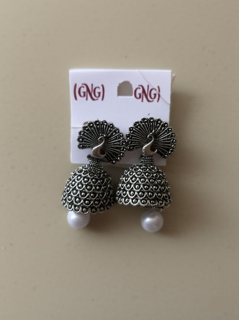 Ethnic Peacock Bell Earrings